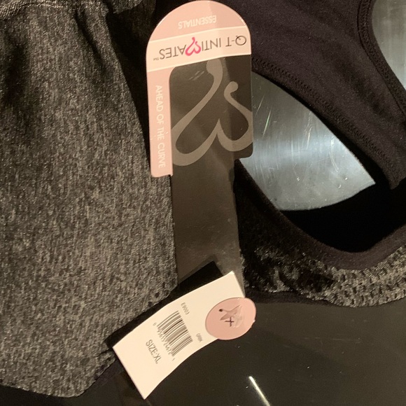QT Intimates “Danica” Sport Bra Gray/Black Size XL Style E9003 - Picture 3 of 3